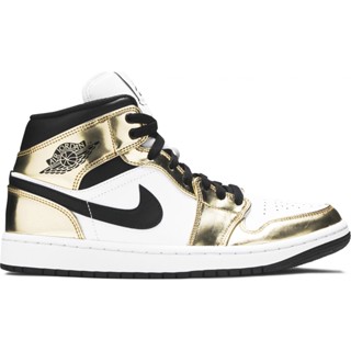 PROSPER - Air Jordan 1 Mid Metallic Gold Black White