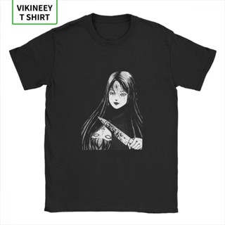 เสื้อยืดสีขาวผู้ชาย Junji Ito erkekler T gömlek tomienin japon Kago Manga korku tomienin Harajuku çılgın Tees kısa kol