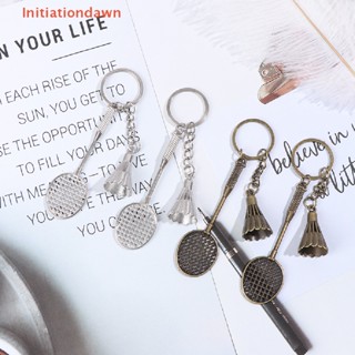 [Initiationdawn] Metal Badminton Racket Keychain Mini Keychain For Car Sports key Ring Gifts