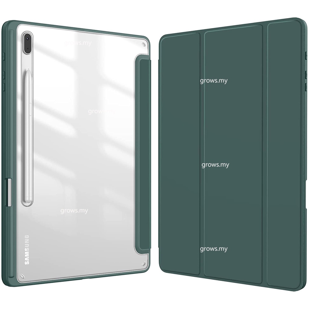 SAMSUNG สําหรับsamsung Tab S10+ /S10 Plus SM-X820 S7 S8 Plus S7 FE S9 FE Plus 12.4 "S6 Lite 2022 10.4 "ClearกลับปากกาFlip Cover Case Galaxy S8plus S7fe S7plus S7plus S7plus S7pro S9