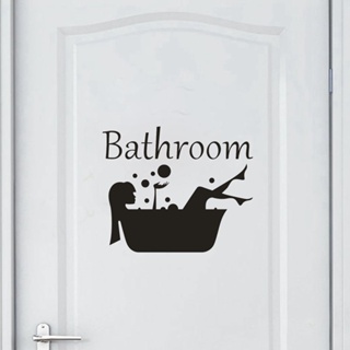 【AG】Bathroom Bathing Lady Removable Living Room Background Wall Sticker Home Decor