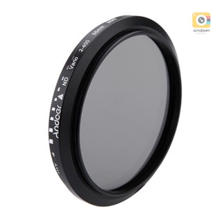 Andoer 55mm ND Fader Neutral Density Adjustable ND2 to ND400 Variable Filter for   DSLR Camera