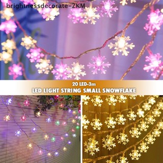 [Brightdecorate] สายไฟ Led รูปเกล็ดหิมะ สําหรับตกแต่งคริสต์มาส