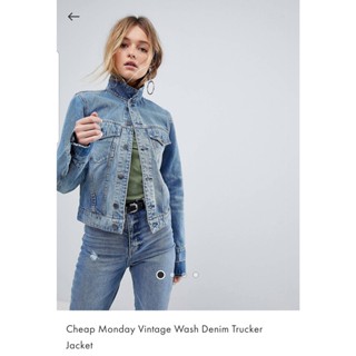 Jacket ยีนส์ Cheap Monday CM size XS *ของใหม่ ไม่มีป้าย