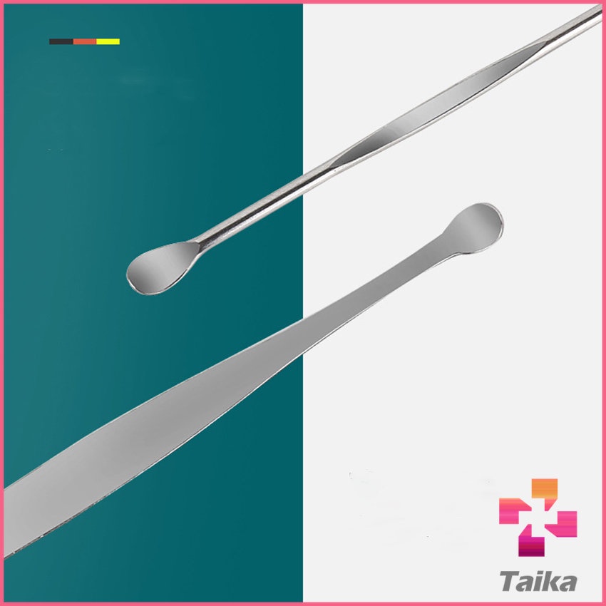 Taika ชุดไม้แคะหู พร้อมกล่องใส่ คุณภาพดี  วัสดุสเตนเลส  ขนาดสามารถพกพา Ear picking set