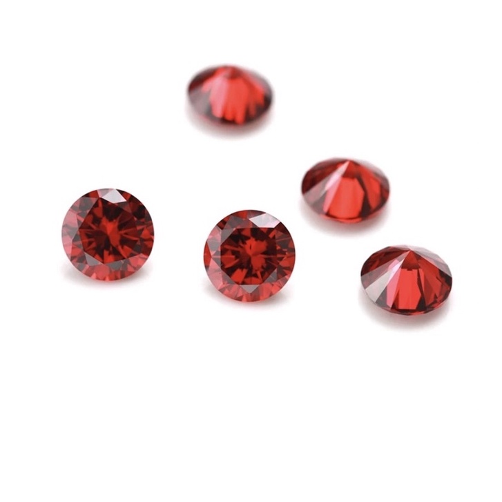 เพชรรัสเซียCZสีเเดงโกเมน(1mm,1.25mm,1.5mm,1.75mm,-5mm)