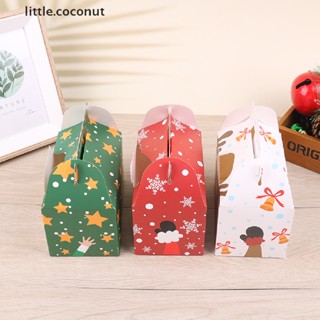 [little.coconut] กล่องกระดาษคราฟท์ ลายซานตาคลอส สําหรับใส่ขนมคุกกี้ 5 ชิ้น