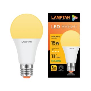 หลอด LED BRIGHT 15W WARMWHITE E27 LAMPTAN