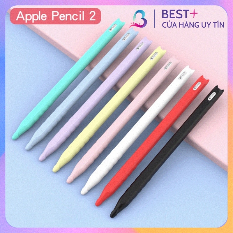เคสซิลิโคนเคสปกป ้ อง Apple Pencil 1 2 สไตลัสนุ ่ มและเรียบเนียนน ่ ารัก BEST +