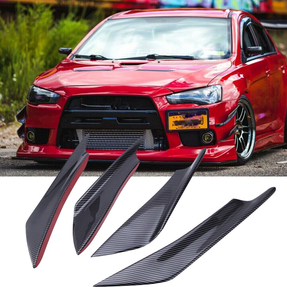 Lantop สปอยเลอร์ กันชนหน้ารถยนต์ สําหรับ Mitsubishi Lancer EVO 2002-2017 4 ชิ้น