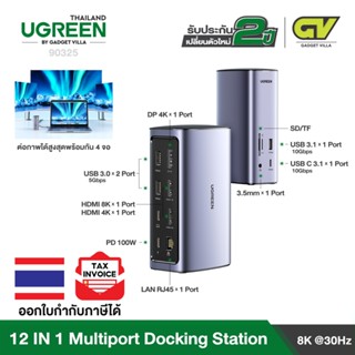 UGREEN รุ่น 90325 อุปกรณ์ต่อพ่วง  USB-C  Multifunction Docking Station  (MST for All PC OS)