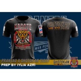 เสื้อยืดผ้าฝ้ายพิมพ์ลายแฟชั่น เสื้อกีฬาแขนสั้น พิมพ์ลาย PRANTAU X KARATE SHOTOKAN สําหรับผู้ชาย และผู้หญิง