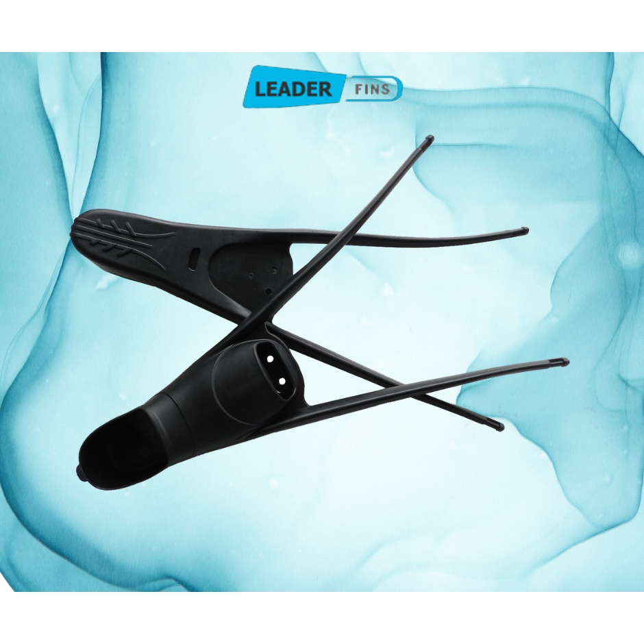 รองเท้าส้นสูงเทียมสีดํา Leaderfins Wings