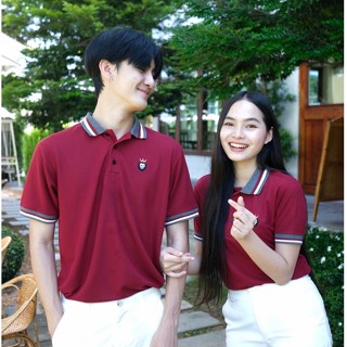 เสื้อโปโลสิงโต สีแดงเลือดหมู Roccoe Polo  มีถึงอก 52”