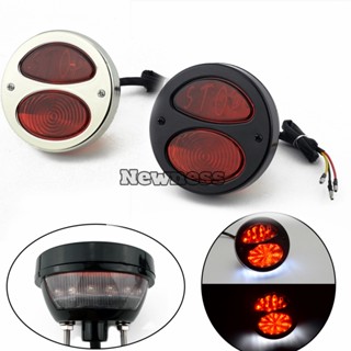 Motorcycle Stop Tail Lights 12V Rear Lamp Brake Taillight For Chopper Bobber Softail Stop Light Cafe Racer