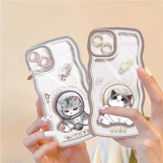 เคส Samsung S22 S21 S20 Plus Ultra S20 S21 FE Note 20 Plus แมวน่ารัก นิ่ม TPU เคสโทรศัพท์ กันฝุ่น กันกระแทก สีลูกกวาด ขอบหยัก เคสโทรศัพท์