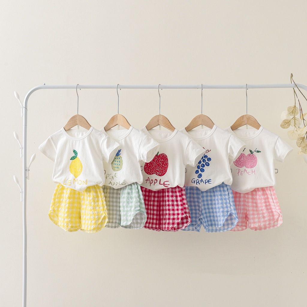 เสื้อผ้าเด็ก แขนสั้น เซต 2 ชิ้น ไซส์6 เดือน－6ปี ใส่สบายไม่ร้อน เนื้อผ้าcotton -PKS01 ราคา ถูกที่สุด ดีลบีเคเค แกลเลอรีภาพที่ 8