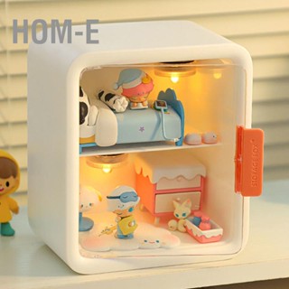 Hom-E กล่องเก็บของ 2 ชั้น แบบใส สําหรับบ้านตุ๊กตา