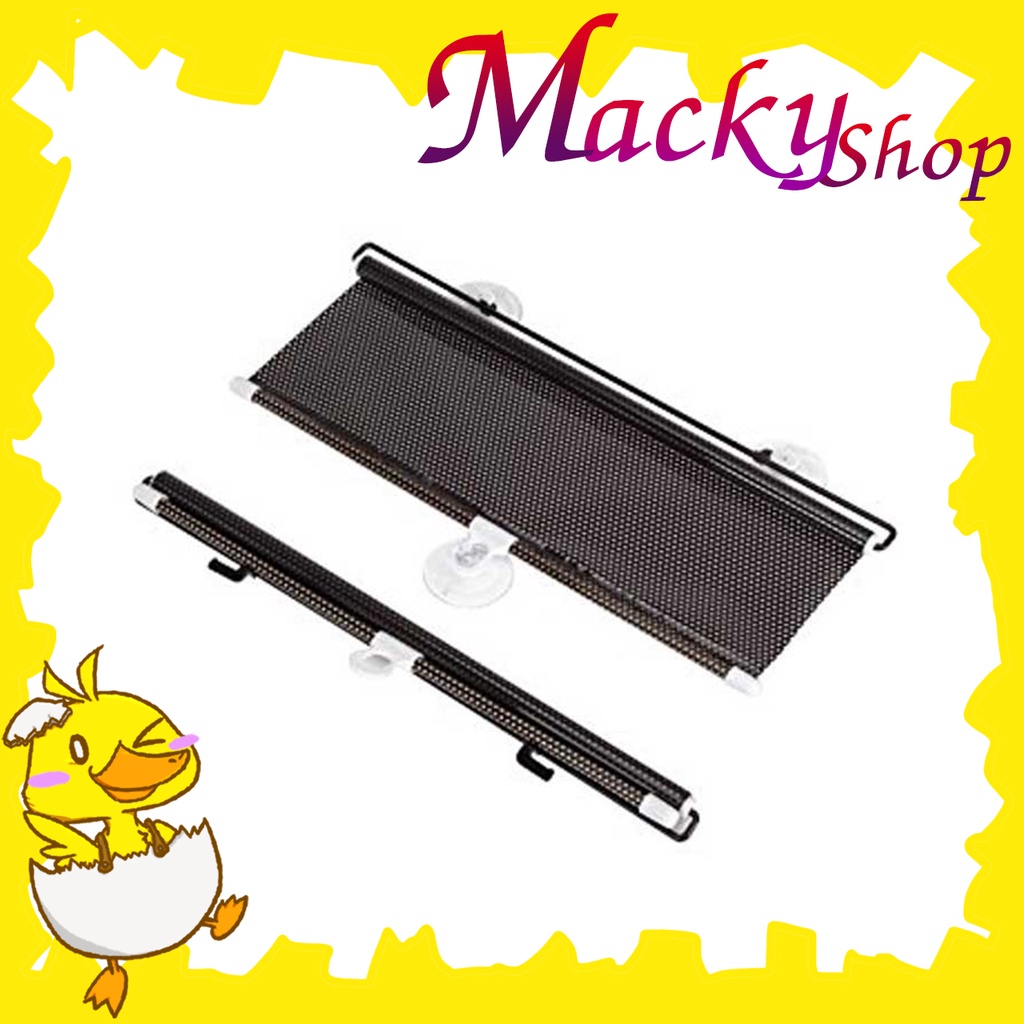 ม่านบังแดดรถยน แบบยืดหดอัตโนมัติ ขนาด 58X125cm ม่านม้วนบังแดด ม่านบังแดดข้าง ม่านกันแดดในรถ T0052