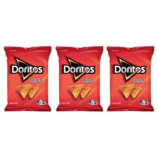 DORITOS แผ่นข้าวโพดอบกรอบ โดริโทส รสเนยแข็ง ชีส สุพรีม คอร์น ชิพส์ ผลิตในประเทศออสเตรเลีย ชุดละ 3 ซอง ซองละ 170 กรัม / D