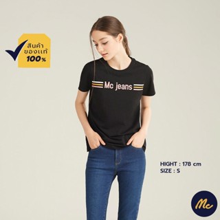 Mc Jeans เสื้อยืดแขนสั้นผู้หญิง คอกลม สีดำ MTTZ560