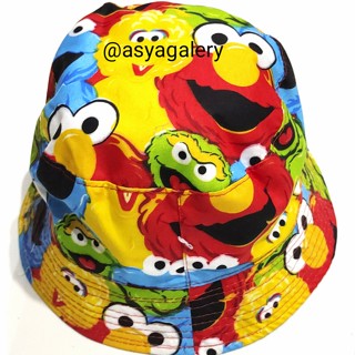 Elmo หมวกบัคเก็ต พิมพ์ลายตัวอักษร สําหรับเด็ก