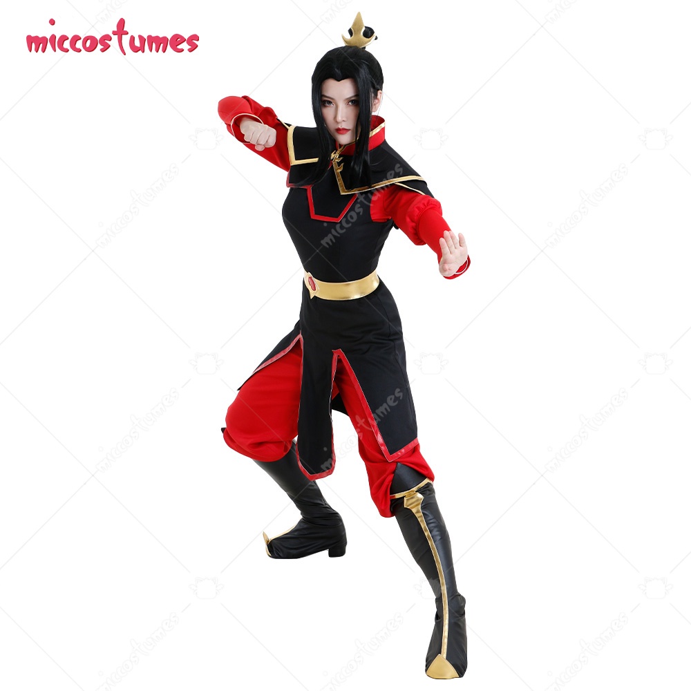 Azula Battle Suit Cosplay Costume Ancient Chinese Style Combat Suit Fighting Suit Full Set With Headwear Cape And Leg Wa #2