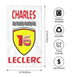 Charles Leclerc ผ้าขนหนู ดูดซับน้ํา ทรงสี่เหลี่ยม ขนาด 70x40 ซม. สําหรับเล่นกีฬา โยคะ ฟิตเนส วิ่ง (3)