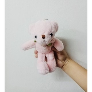 พวงกุญแจหมีสีชมพูขนาด7นิ้ว