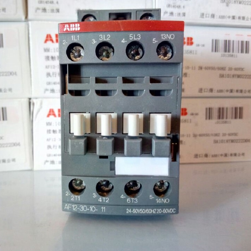 HB ABB คอนแทคเตอร์ 3 ชั้น AF series AC/DC 1NC หรือ 1NO 50HZ/60HZ 24V ~ 60V DC 20V-60V 12A 5.5kw AF12