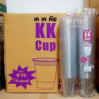 [ครึ่งลัง 500 ใบ] แก้ว PET KK Cup / 3A ทรงสตาร์บัค แก้ว PET 16, 20, 22 ออนซ์ ปาก 98 ใส ทรงสวย
