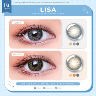 (0.00-5.00) คอนแทคเลนส์ รุ่น ★ LISA ★ (สีเทา/น้ำตาล) Dreamcolor1 Contact Lens | รายเดือน | สายตาสั้น