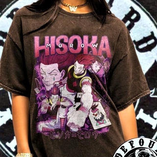 เสื้อยืด พิมพ์ลายการ์ตูนอนิเมะ Hunter x Hunter HISOKA สไตล์วินเทจ พรีเมี่ยม