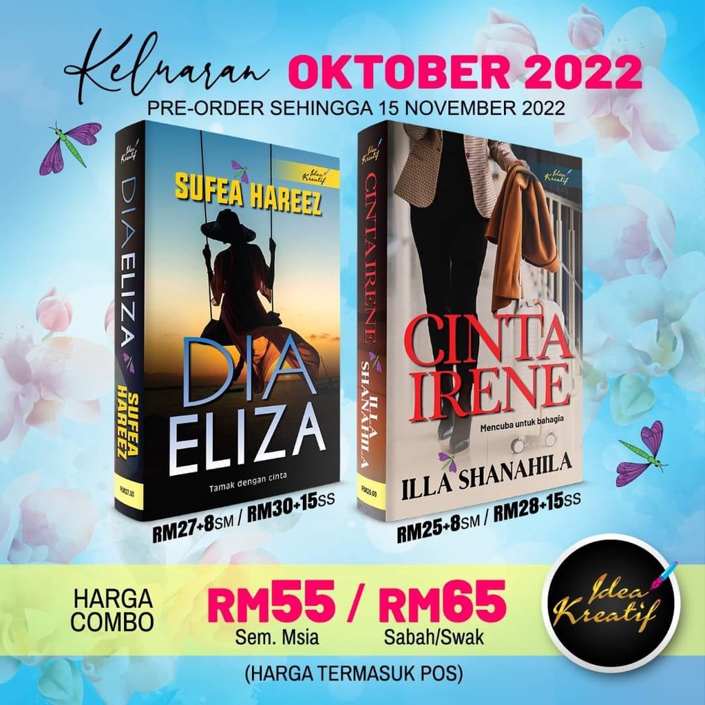 Stok KOMBO OKTOBER~ ILLA - CINTA IRENE & SUFEA HAREZ - DIA EL TERBITAN IDEA KREATIF PUBLICATION