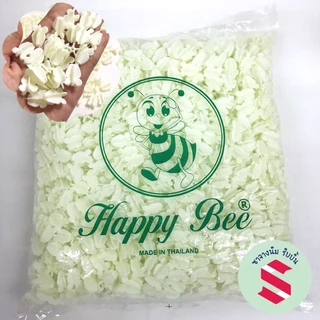ดอกรักพลาสติก ตราผึ้ง สีขาวอมเขียว 1,350 ดอก ร้อยมาลัย โครงไตร เครื่องแขวน ม่านฉาก งานพิธี DIY