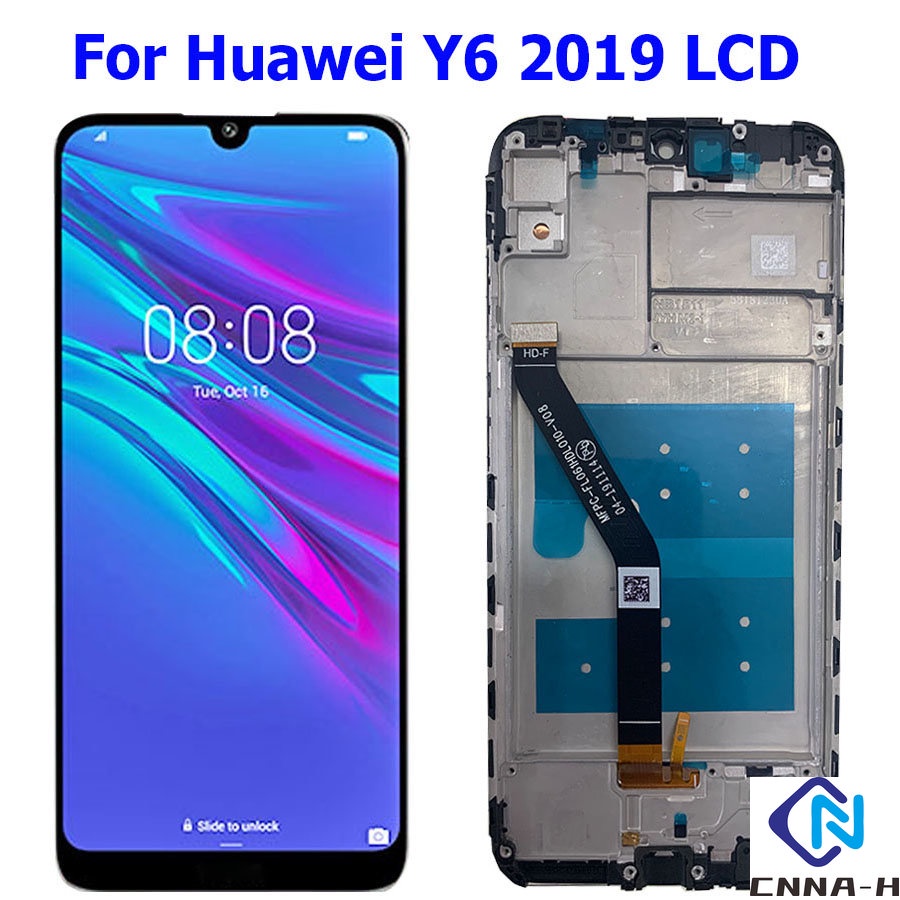 สําหรับ Huawei Y6 (2019) จอแสดงผล LCD หน้าจอสัมผัสแผง Digitizer เปลี่ยนสําหรับ Honor 8A LCD กรอบ