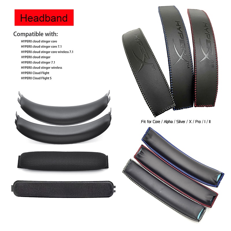 1 ชิ้นแถบคาดศีรษะสําหรับ HyperX Cloud I 1 / II 2 / X CloudX / Alpha S / Revolver S / Silver / Core / Pro หูฟัง Pad Head Beam Band อะไหล่