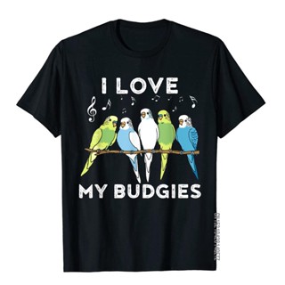 เสื้อยื ตลก Budgie Tshirt สําหรับคนรัก Budgie ครอบครัวเด็กเสื้อยืดด้านบนเสื้อปกติเสื้อเสื้อคอตตอนเย็น