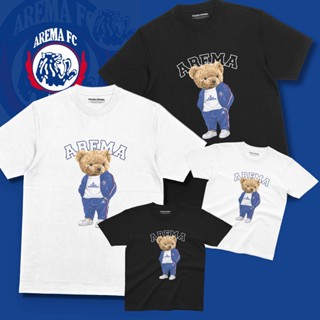 เสื้อยืด พิมพ์ลายฟุตบอล Arema FC Bear Arema SASAJI Aremania Badge Malaang สําหรับผู้ชาย