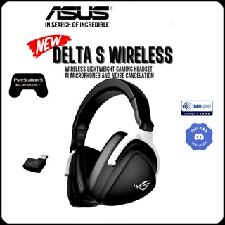 หูฟังเกมมิ่งไร้สาย ASUS ROG Delta S Wireless Gaming Headset 7.1 Surround Sound 2.4GHz, Bluetooth for PC, Mac, PS4, PS5