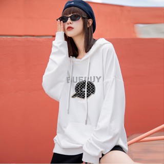 L342 เสื้อฮู้ดแขนยาวผ้านุ่มใสสบายฯ ลายสวยแฟชั่งได้ทั้งชายและหญิง