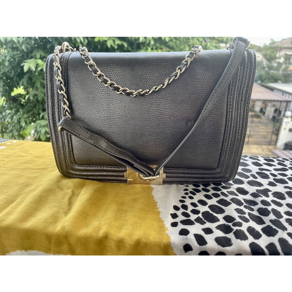 กระเป๋าแบรนด์แท้ กระเป๋าสะพายสายโซ่ แบรนด์แท้หนังแท้ Morganกระเป๋าแบรน ทรงบอย