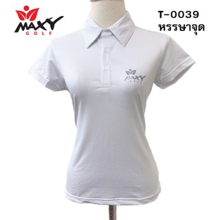 เสื้อโปโลผู้หญิง (POLO) สำหรับผู้หญิง ยี่ห้อ MAXY GOLF (รหัส T-0039 หรรษาจุด)