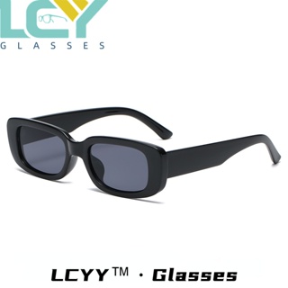 Lcyy ใหม่ แว่นตากันแดดแฟชั่น กรอบสี่เหลี่ยม ขนาดเล็ก สไตล์ยุโรปและอเมริกา 9074