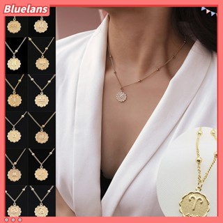 (bluelans) เครื่องประดับจี้สร้อยคอสายโซ่ยาวลาย 12 ราศี