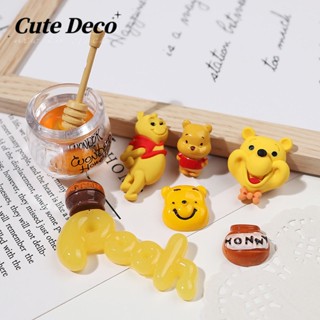 CROCS 【CuteDeco】เข็มกลัดเรซิ่น รูปการ์ตูนหมีพูห์น่ารัก (7 แบบ) สําหรับตกแต่งรองเท้า DIY