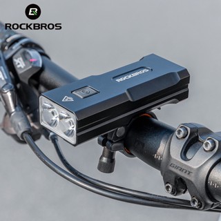 Rockbros ไฟฉาย LED 2T6 10000 MAh สว่างมาก กันน้ํา พร้อมแบร็คเก็ต Type-C สําหรับติดด้านหน้ารถจักรยาน