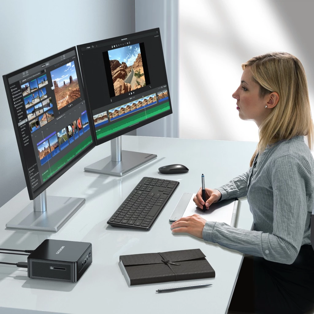 Mini PC, GEEKOM Mini IT8 Intel i5-8279U Mini Desktop Computer 16GB RAM 512GB PCIe SSD, Windows 11 Pro Mini Computer/Dual-Channel DDR4/HDMI2.0 4K UHD/Dual WiFi/BT/Gigabit Ethernet/VESA for Home/Office thumbnail 7