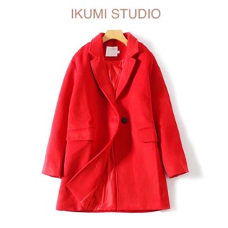 เสื้อโค้ท OVERCOAT โค้ทวูลกันหนาว โค้ทยาว ❄️แบรนด์✨IKUMI STUDIO✨ (JAPAN) WY823