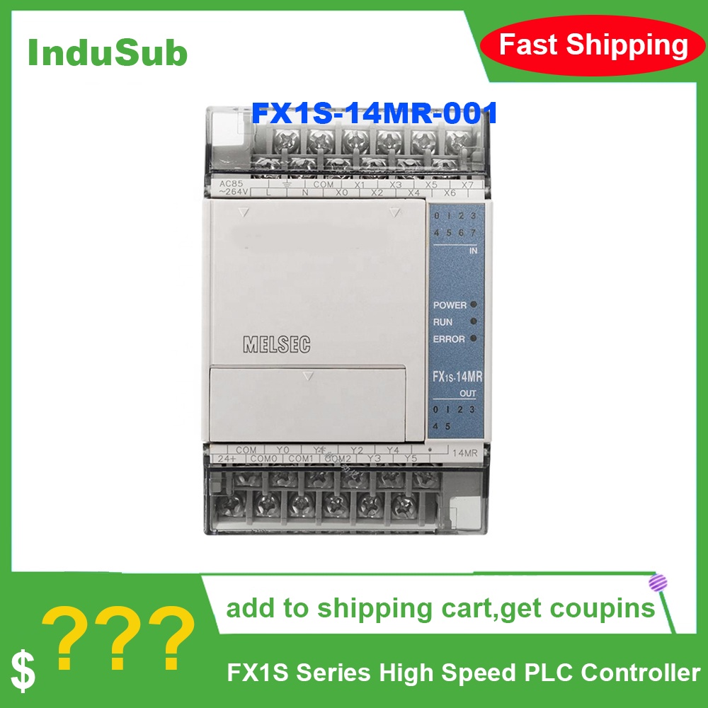 FX1S-14MR-001 FX1S Series ตัวควบคุมการตั้งโปรแกรมได้ PLC ความเร็วสูง FX1S14MR001
